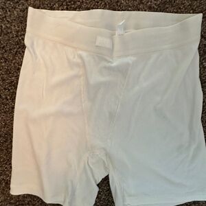 SKIMS White Ribbed High-Waist Boyshorts - Seamless Look